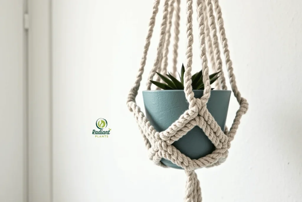 Modern Geometric Crochet Plant Hanger